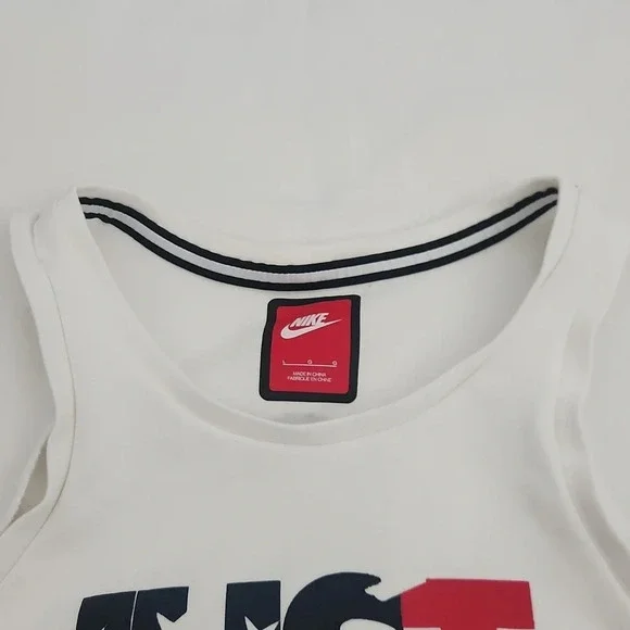 NIKE White Sleeveless Mens Athletic Top size LARGE - Picture 8 of 8